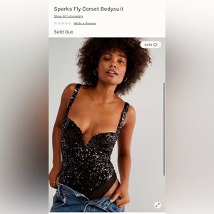 Free People Sparks Fly Corset Bodysuit